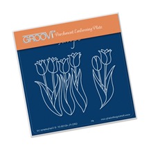 GRO-FL-40158-01 Tulips Groovi Baby Plate A6 